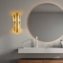 Opviq Lámpara de Pared de Cuerpo Metálico Dorado